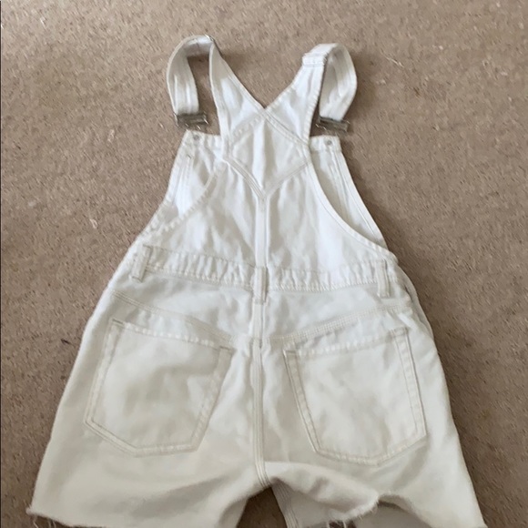 Free People White Distressed Overalls - Picture 3 of 3
